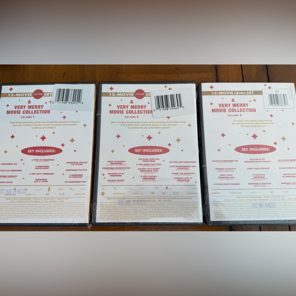 Lifetime 12 Movies Set each Very Merry Christmas Collection Volume 1,2,3 DVD NEW - Picture 8 of 8